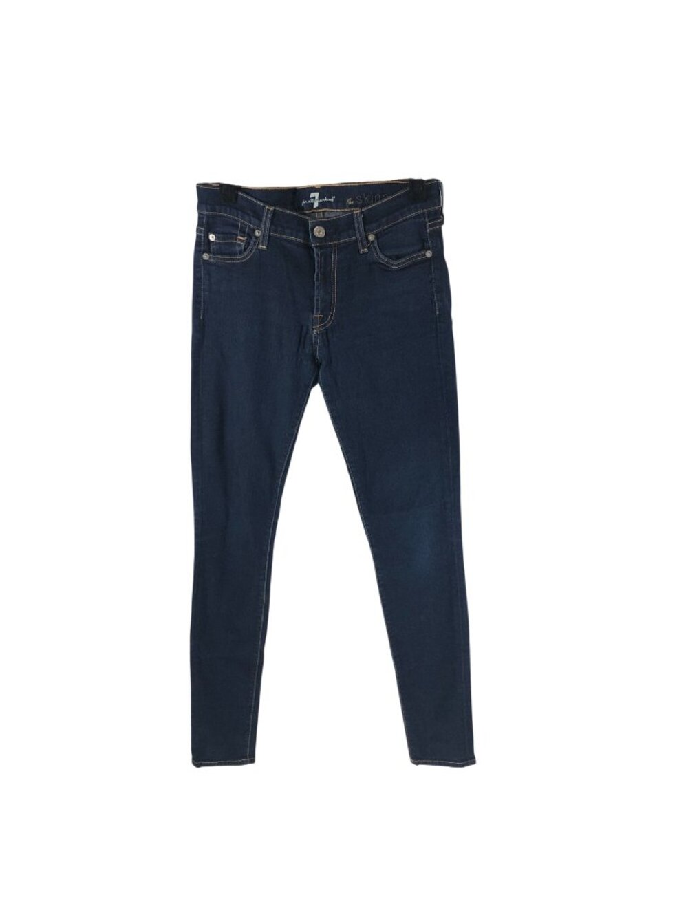 7 For All Mankind Womens Jeans The Skinny Dark Wash Blue 27